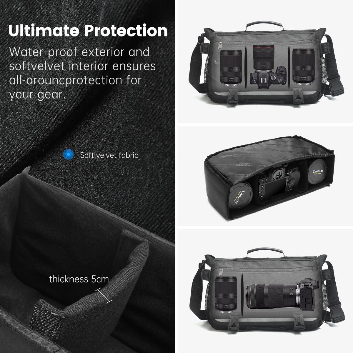 mens one shoulder crossbody functional chest bag