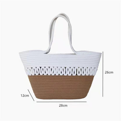 cotton bag female braided one shoulder large capacity portable