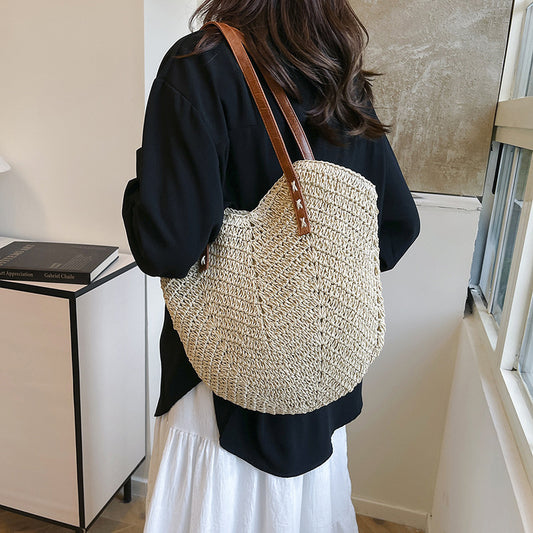 Straw Bag Holiday Shoulder Bag Fashion Woven Tote Bag