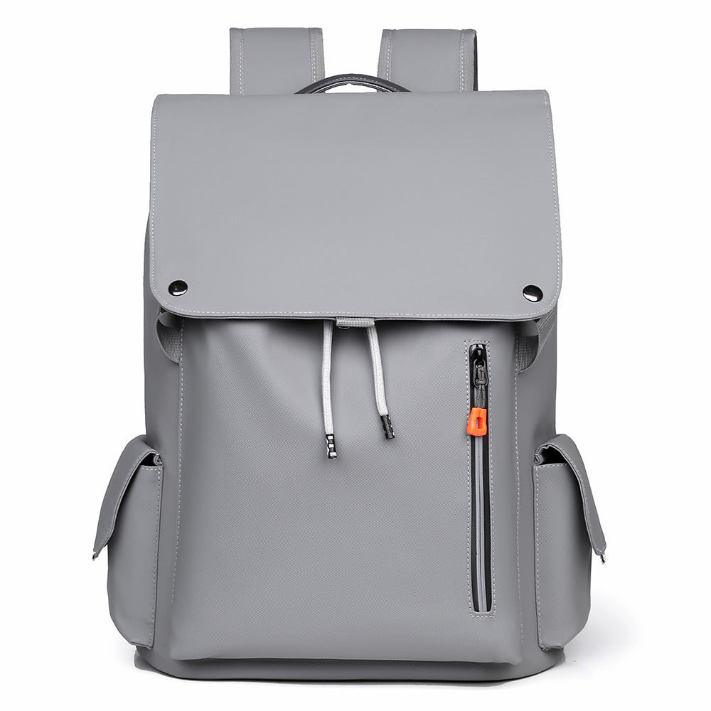 Men's Large Capacity Laminated Leather Fashionable Backpack