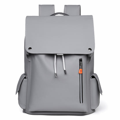 Men's Large Capacity Laminated Leather Fashionable Backpack
