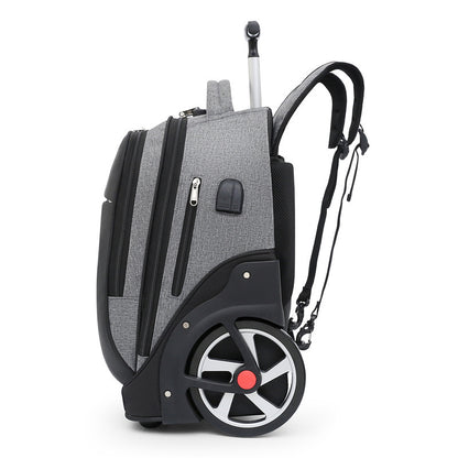 junior high school student trolley bag large capacity large wheel trolley case backpack