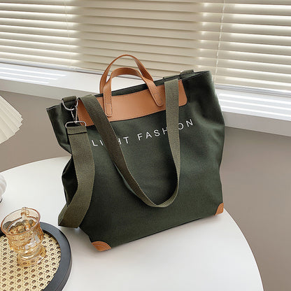 canvas shoulder bag women ins fashion messenger crossbody bags large capacity totes handbag