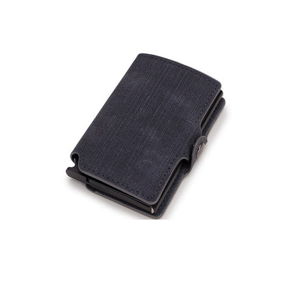 double box metal automatic card bag wallet aluminum alloy