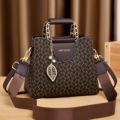 womens vintage fashion print handbag