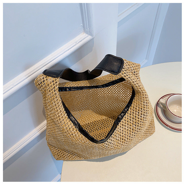 fashion casual retro tote straw