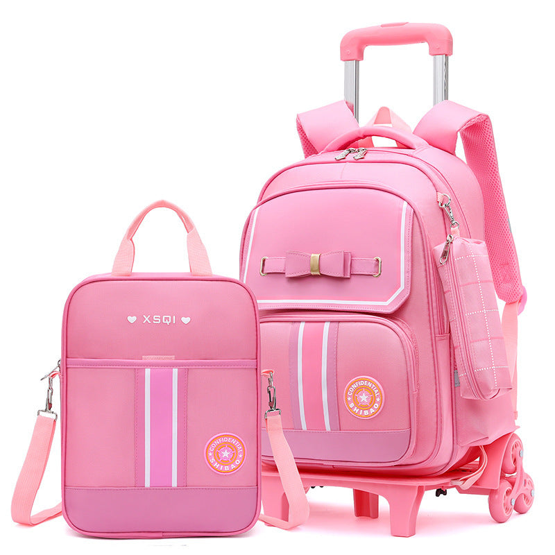 primary school children burden relieving backpack dual use