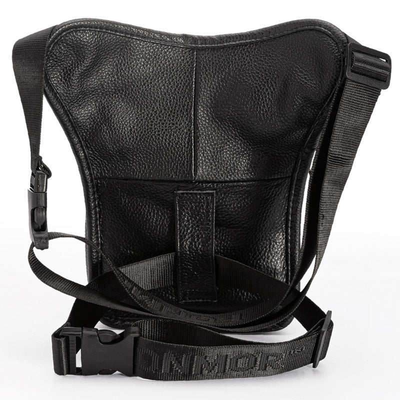 outdoor sports first layer cowhide retro cycling bag