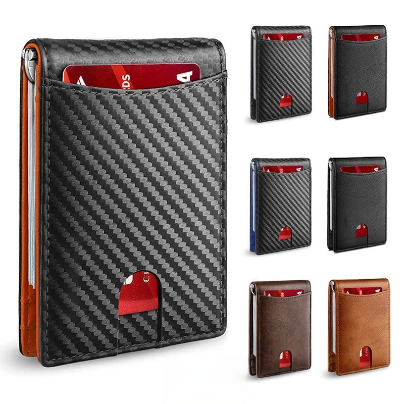 leather multifunctional card sleeve microfiber wear resistant rfid anti theft swiping