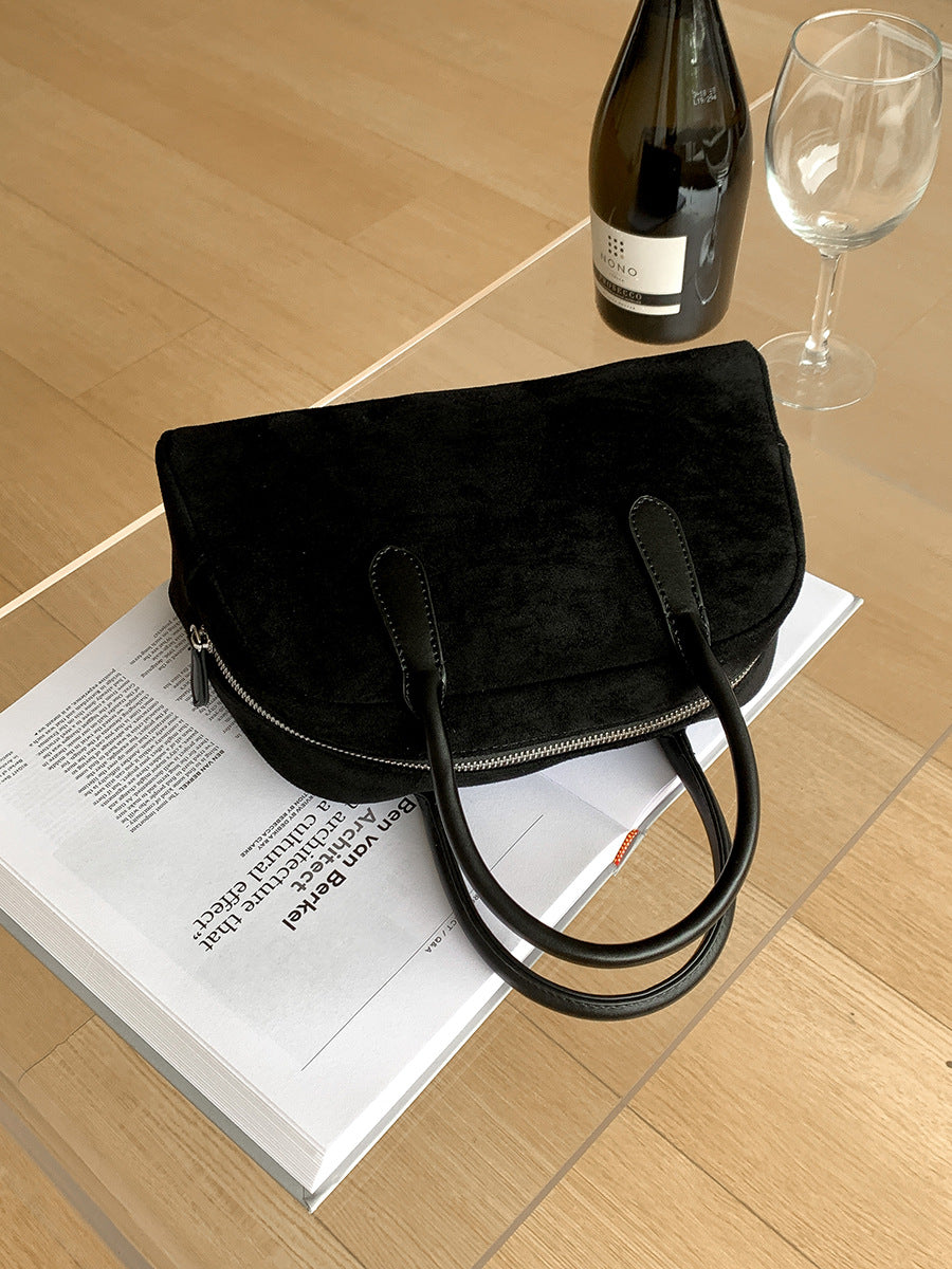 Large Capacity Suede Handbag For Women