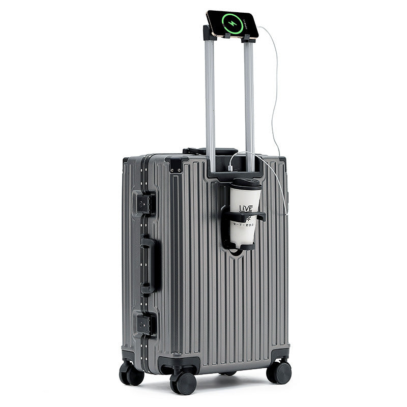 aluminum frame luggage solid extra thick and durable trolley case