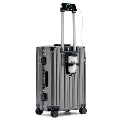 aluminum frame luggage solid extra thick and durable trolley case