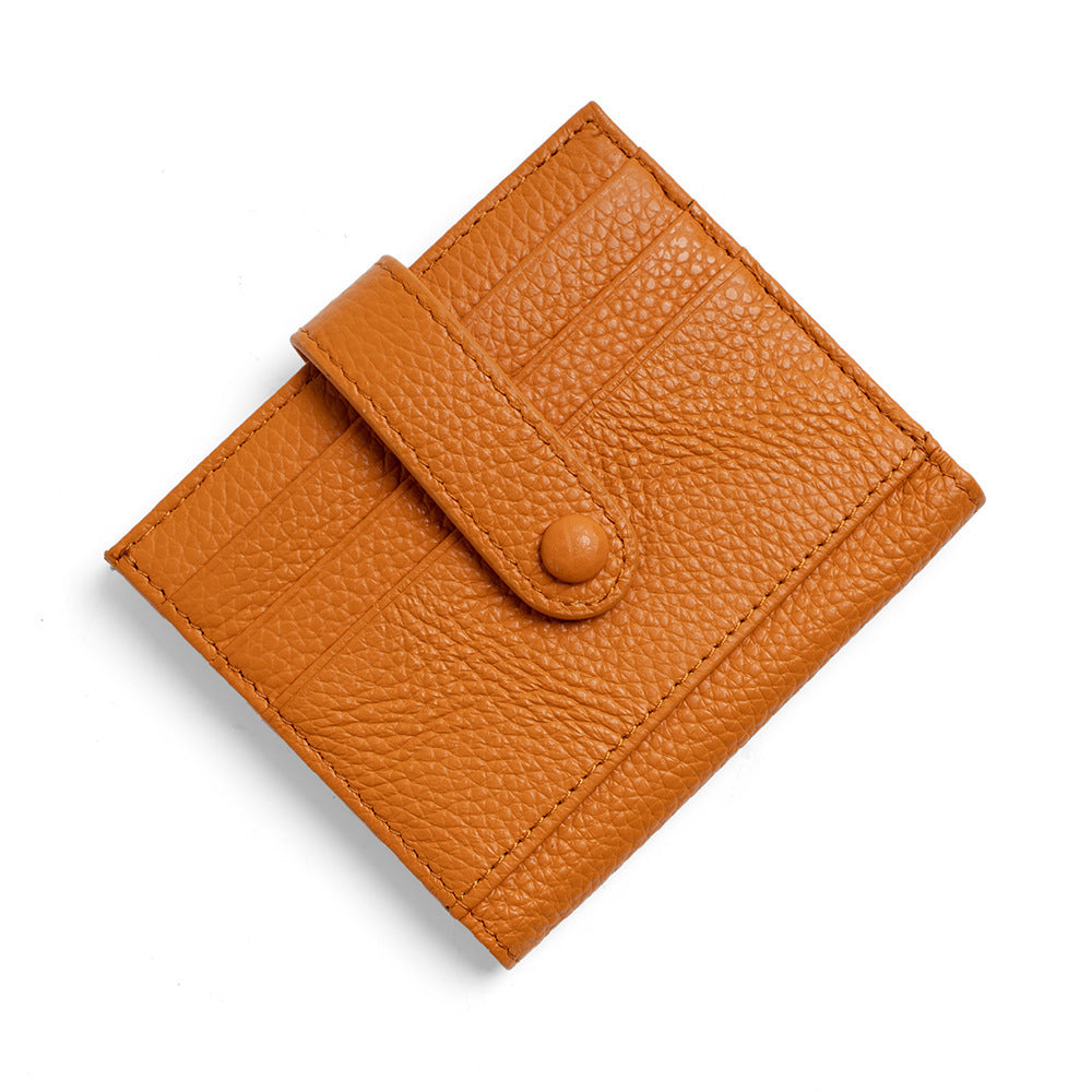 womens short cowhide mini wallet