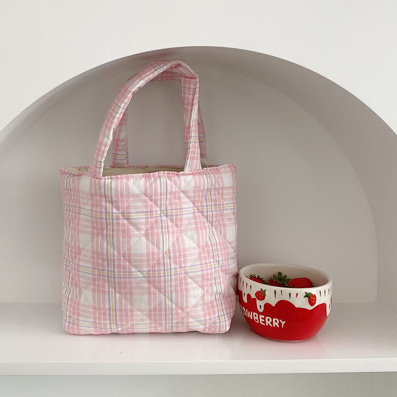 Sweet Quilted Small Flower Handbag All-match And Portable