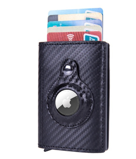 aluminum alloy carbon fiber clip anti theft card holder