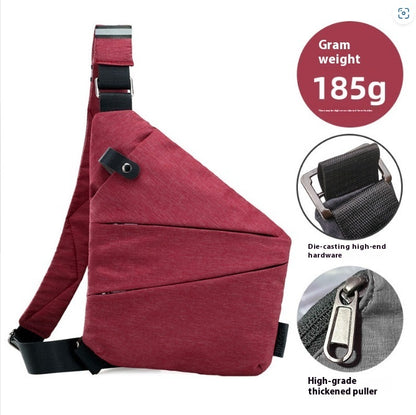 mens nylon lightweight simple large capacity crossbody bag