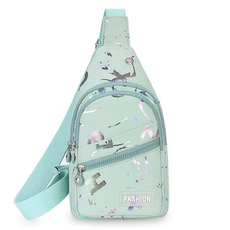 womens one shoulder crossbody backpack oxford cloth chest bag