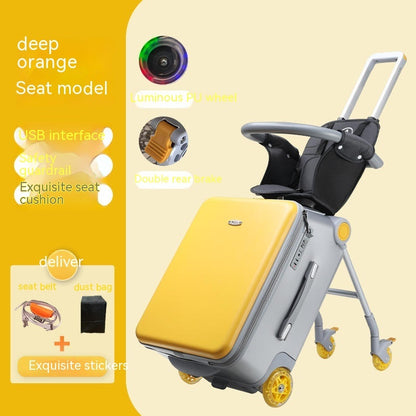 children can sit and ride multifunctional trolley case