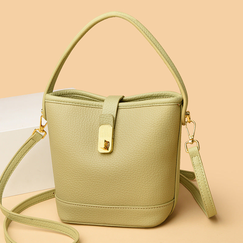 Fashionable Minimalist Multi-layer Single Shoulder Bag Niche Versatile Soft Leather
