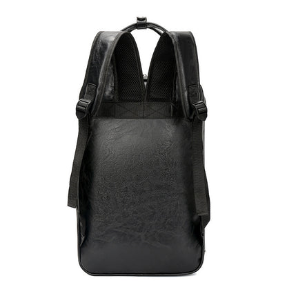 simple thick leather waterproof backpack