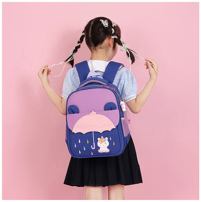 pupils intermediate and advanced kindergarten classes contrast color cartoon backpack