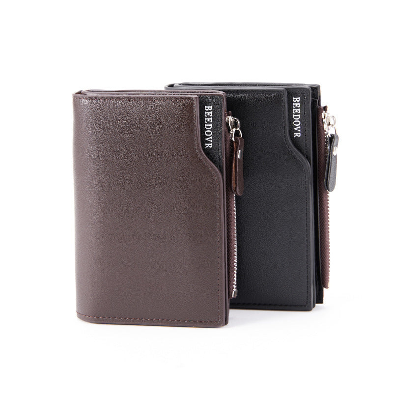 mens short wallet multifunctional zipper bag