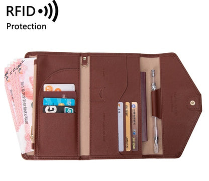 rfid multi function air ticket certificate bag male and female passport holder