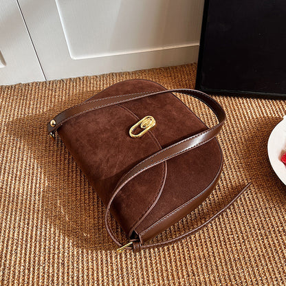 retro minority suede bread popular messenger bag shoulder