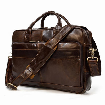 mens fashion personality leather business briefcase