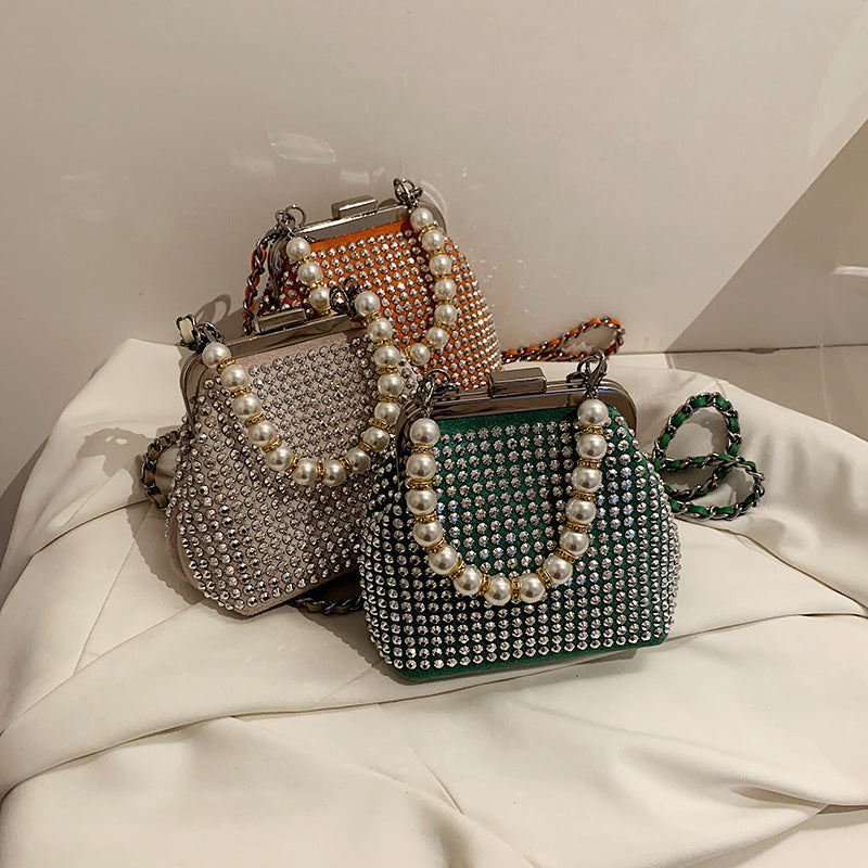 cosmetic alloy fashion chain net red womens trendy bag