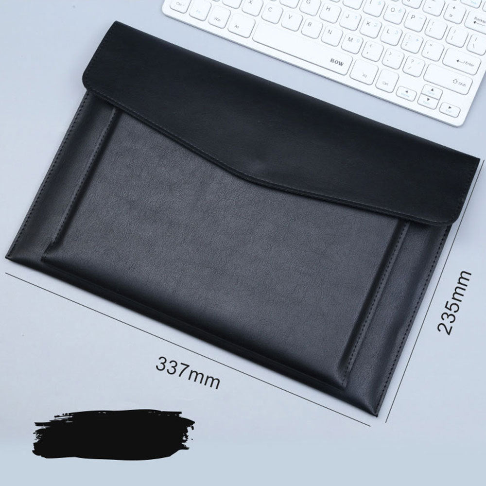 a4 file bag contains large capacity double layer leather protective sleeve