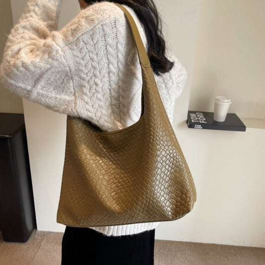 retro fashion woven embossed bag