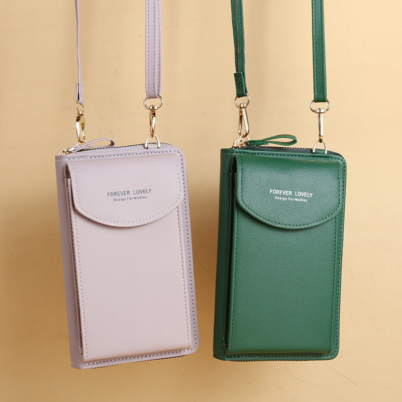 mobile phone crossbody bags clutch large capacity long wallet shoulder bag women