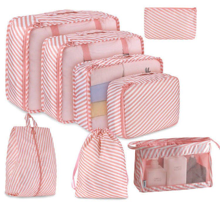 storage bag travel suitcase clothing arrangement eight piece set storage bag separation