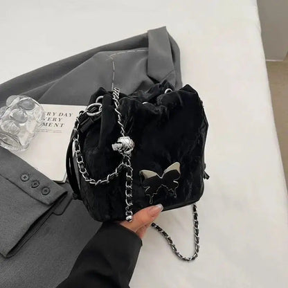 designer chain crossbody fashion bucket bag