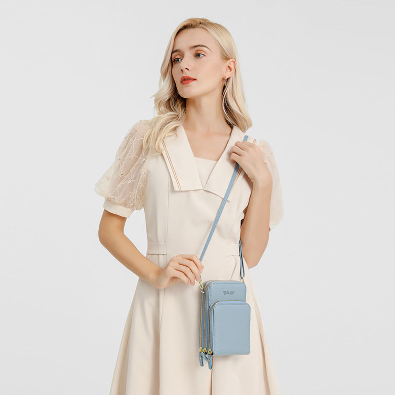 crossbody bag women tri fold pockets phone bags