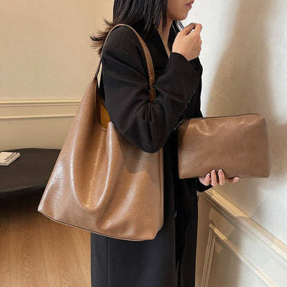 Women's AutumnWinter  Versatile Single Shoulder Bucket Bag