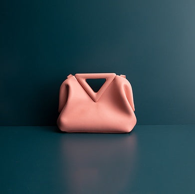 calfskin soft leather triangle cloud bag shoulder crossbody