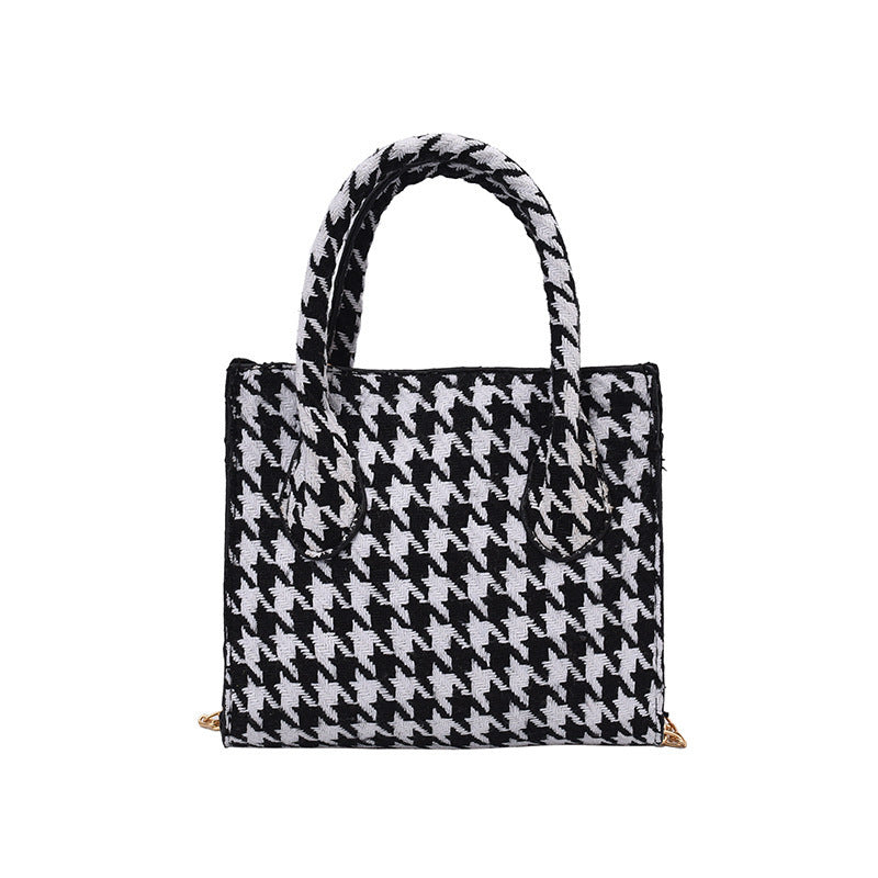 handbags houndstooth chain trendy one shoulder messenger bag