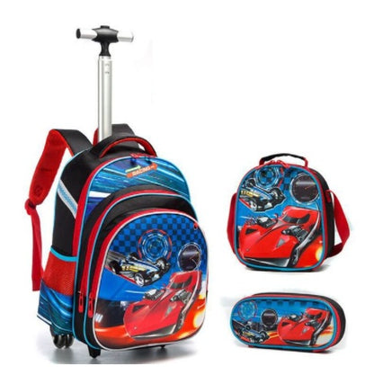 three piece trolley bag for primary school students