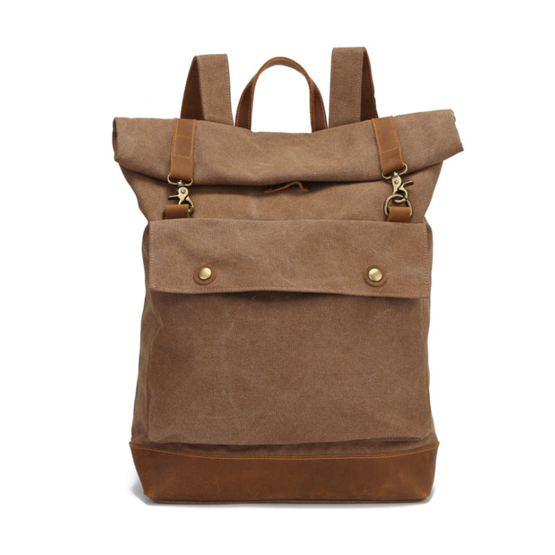 one shoulder roll top roll cover backpack