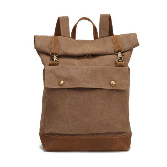 one shoulder roll top roll cover backpack