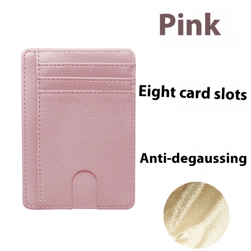 multiple card slots portable pu leather credit card bag card holder