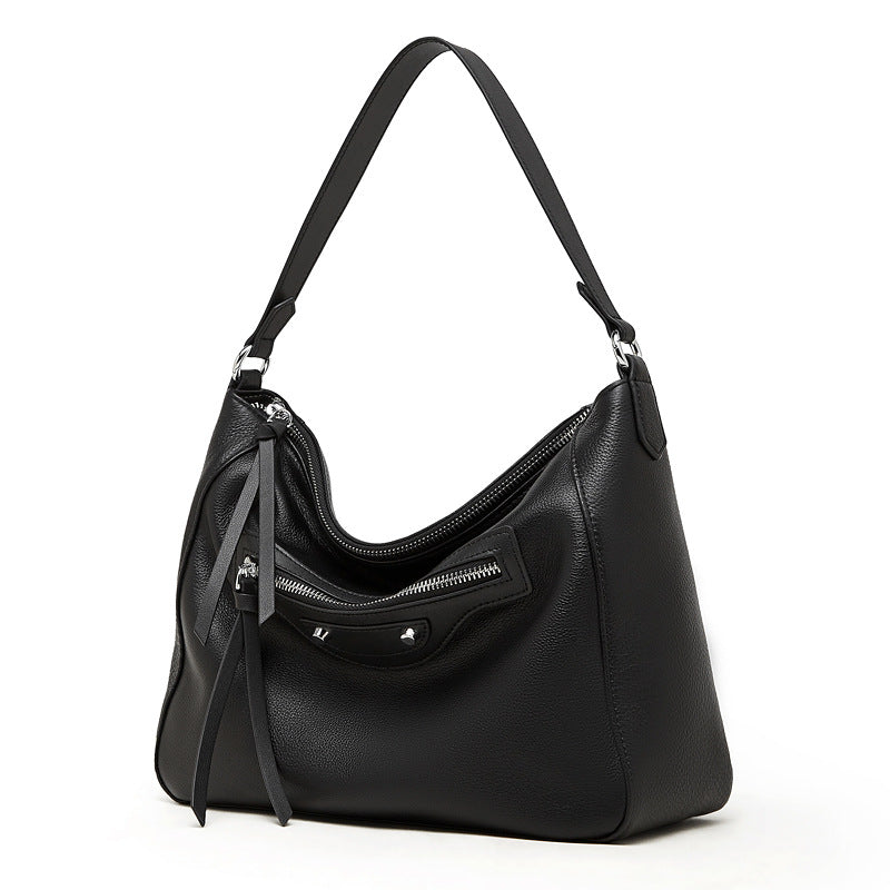 Large-capacity Crossbody Bag Made Of Genuine Leather For Women
