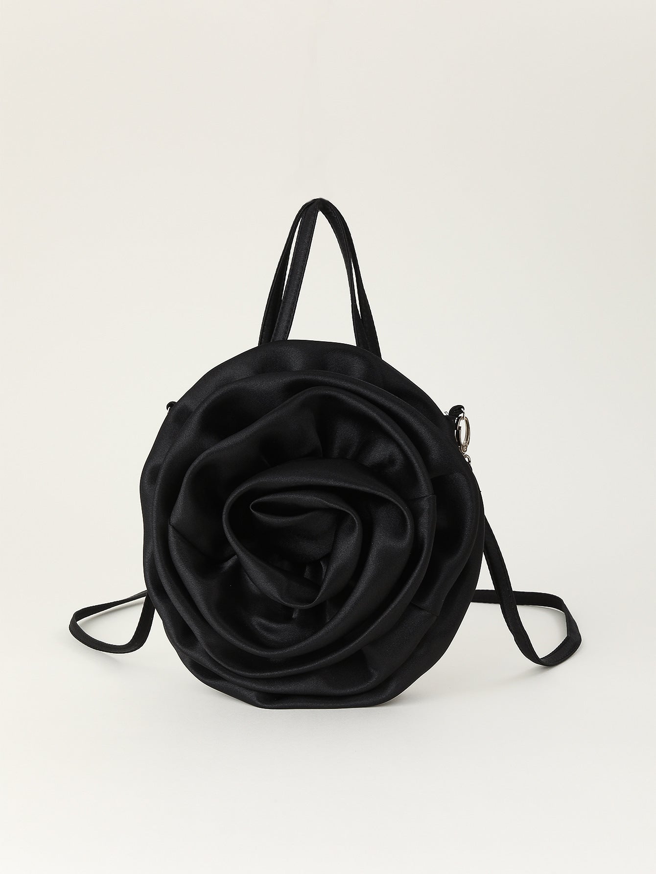 satin satin three dimensional rose flower shape portable crossbody party wedding female dinner bag