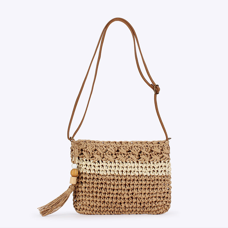 summer new retro women bag hand woven bag