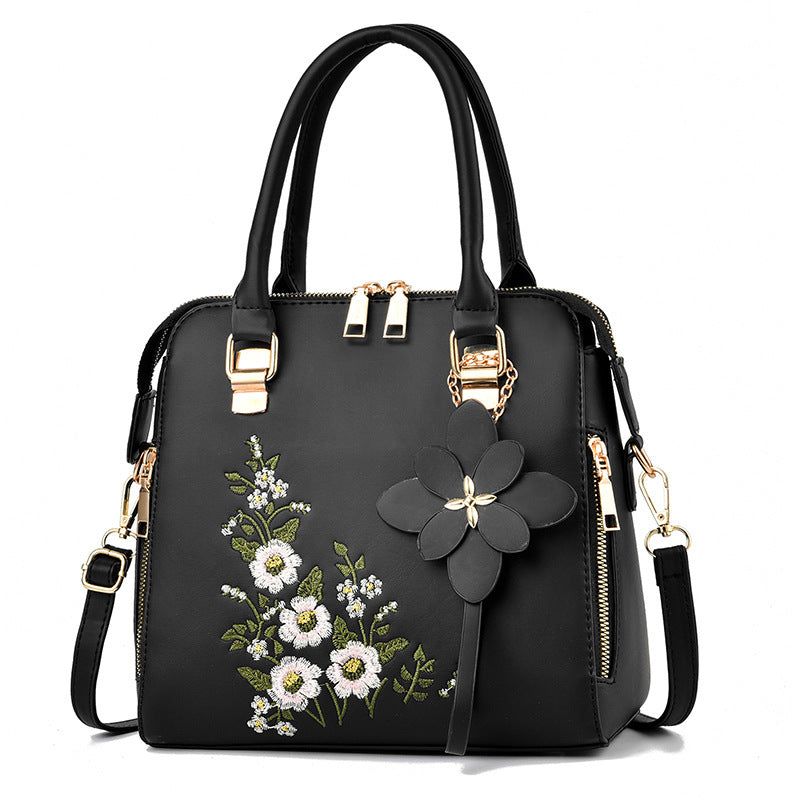 fashion flowers embroidered handbag women shoulder messenger bags