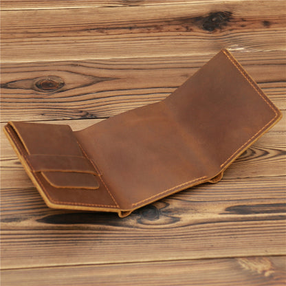 mens retro crazy horse leather wallet