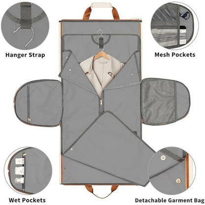 convertible cloth wear resistant folding storage garment suit bag crossbody rotatable backpack