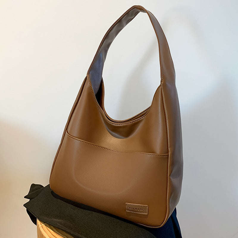 womens fashion simple large capacity retro shoulder bag